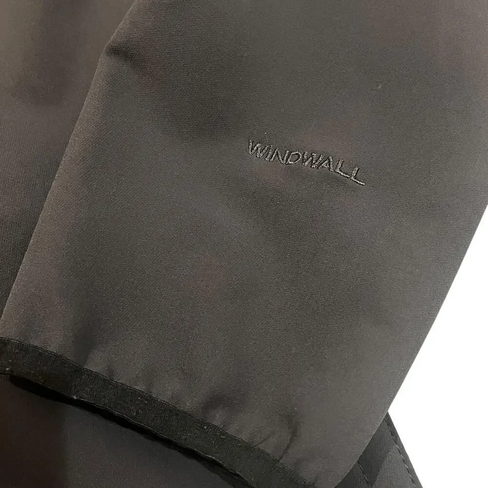 The North Face Jacket Mens Medium Charcoal/Gray WindWall Softshell  Green Trim
